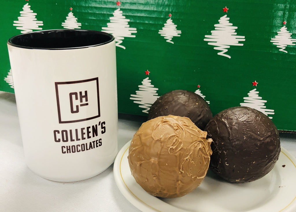 Hot Chocolate Bomb (single) + Mug - Colleen's Chocolates